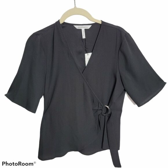 Bcbgeneration Elbow Sleeve Wrap Top Size SMALL - Picture 4 of 13